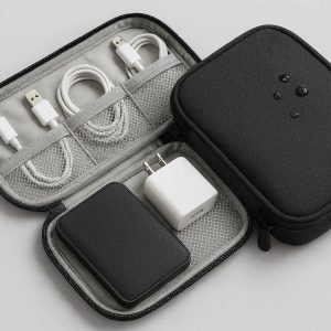 5 Travel Electronics Organizer Case Waterproof Cable Storage Bag for Hard Drive Charger Cord