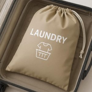 6 Drawstring Laundry Bag for Travel Foldable Dirty Clothes Organizer Pouch for Luggage Suitcases