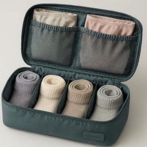 7 Undergarment Travel Organizer Bag Waterproof Socks Underwear Storage Pouch with Internal Pockets