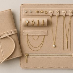 8 Jewelry Organizer Roll Folding Travel Storage Case Pouch for Necklaces Earrings Rings
